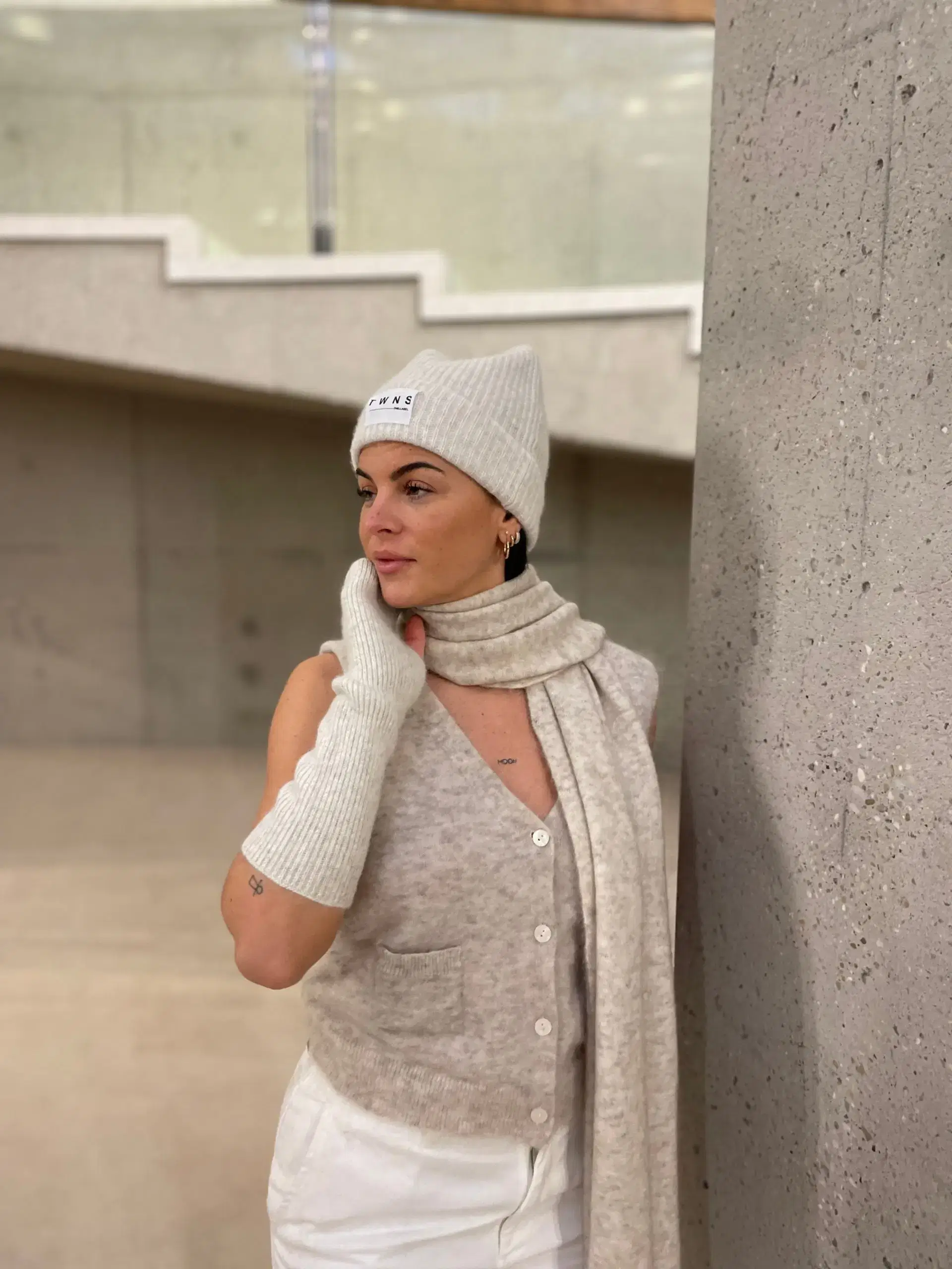 Littleton Mottled Beige Hat - Image 2
