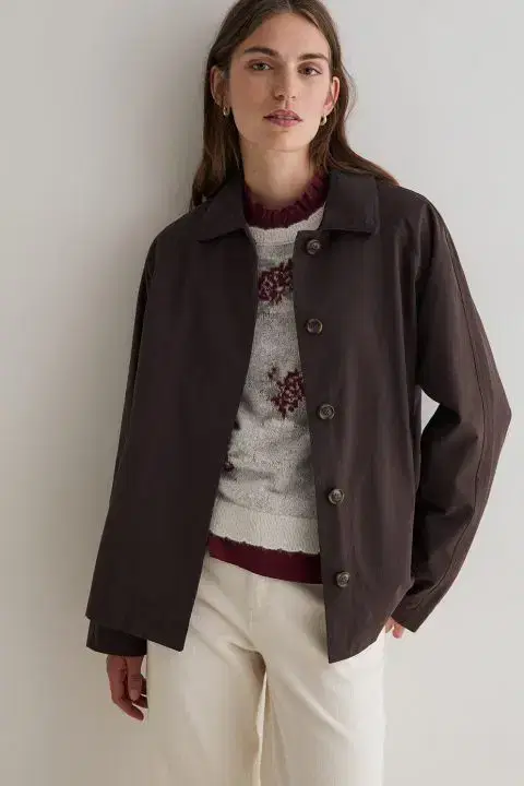 Brown Short Trench Coat