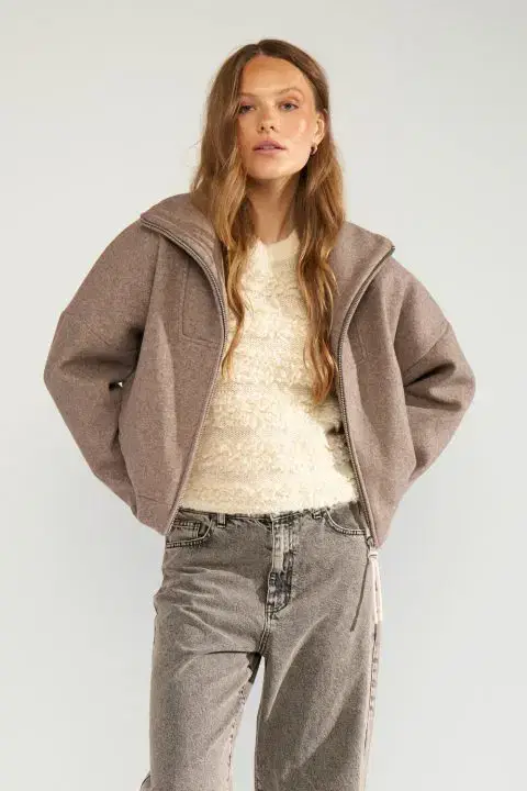 Nukimla Taupe Melange Jacket