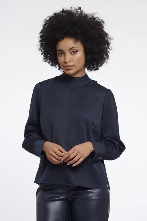 Bryanna Navy Blouse