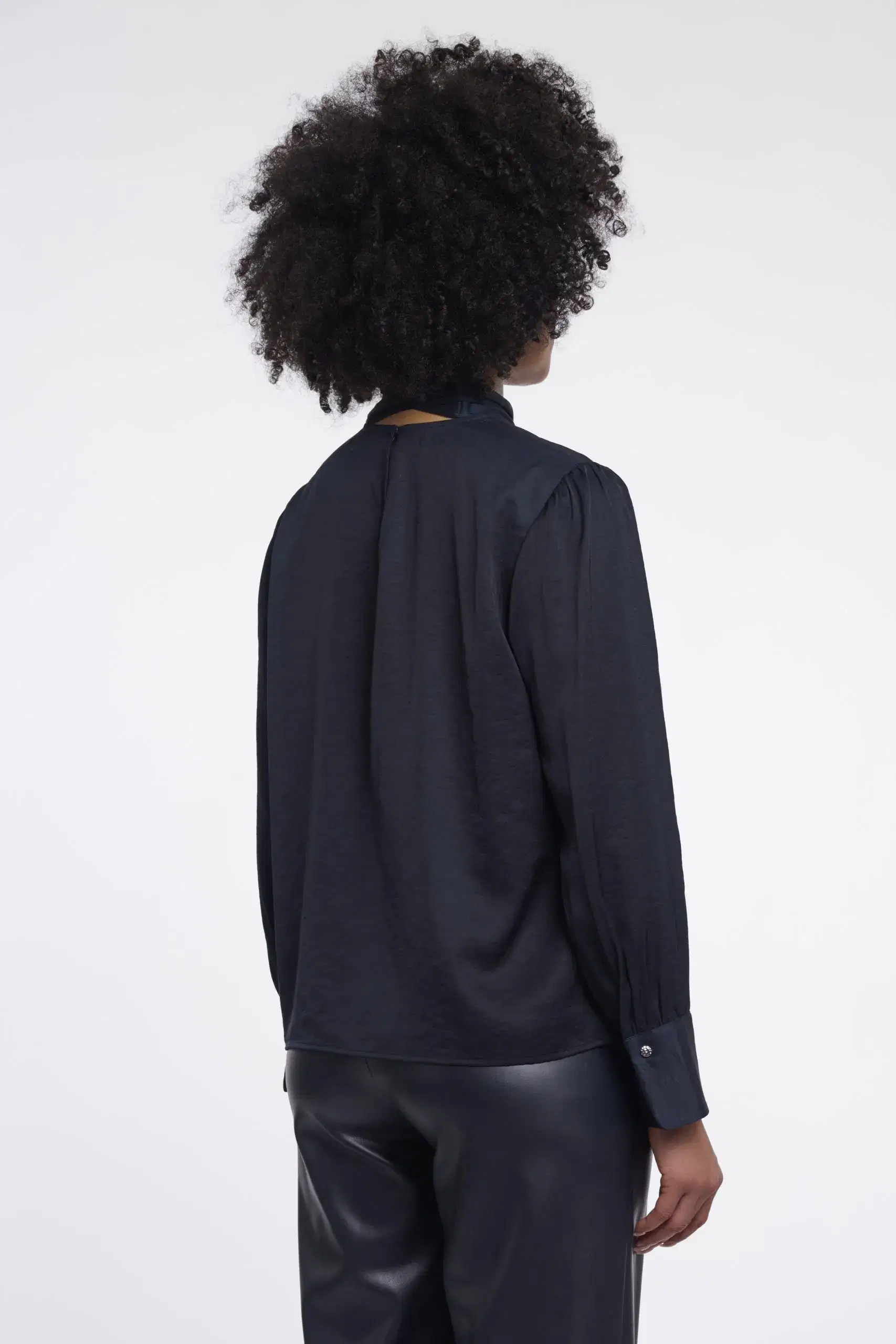 Bryanna Navy Blouse - Image 2