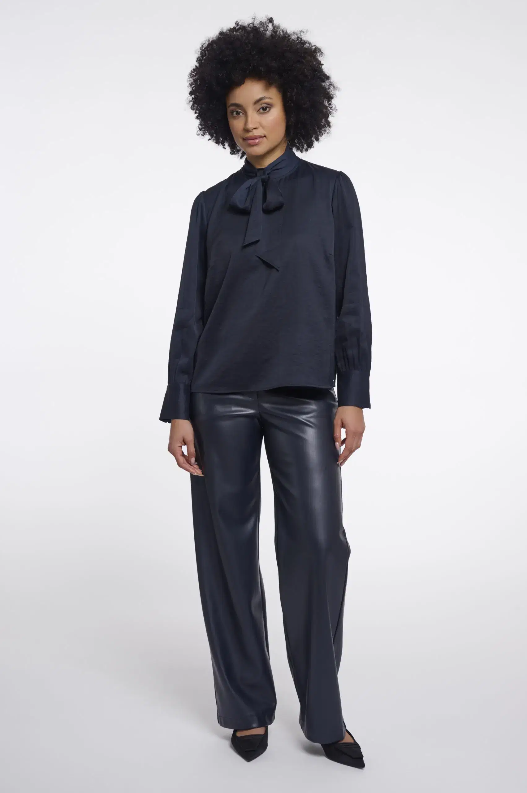 Bryanna Navy Blouse - Image 3