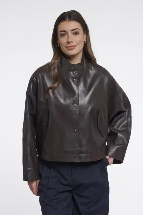 Tala Coffee Roast Leather Jacket