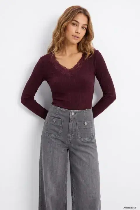 Icy Burgundy Top