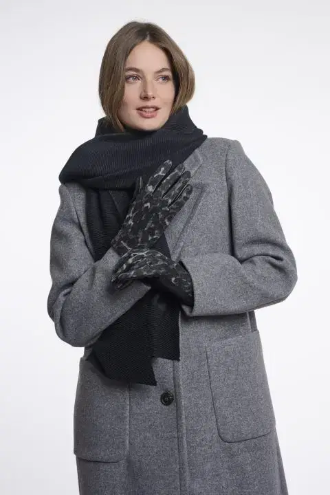 Youri Grey Leopard Gloves