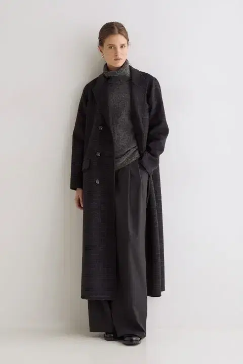 Check Long Coat