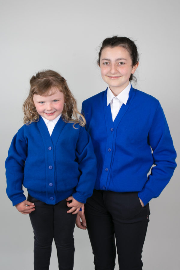 Plain Blue Primary School Cardigan