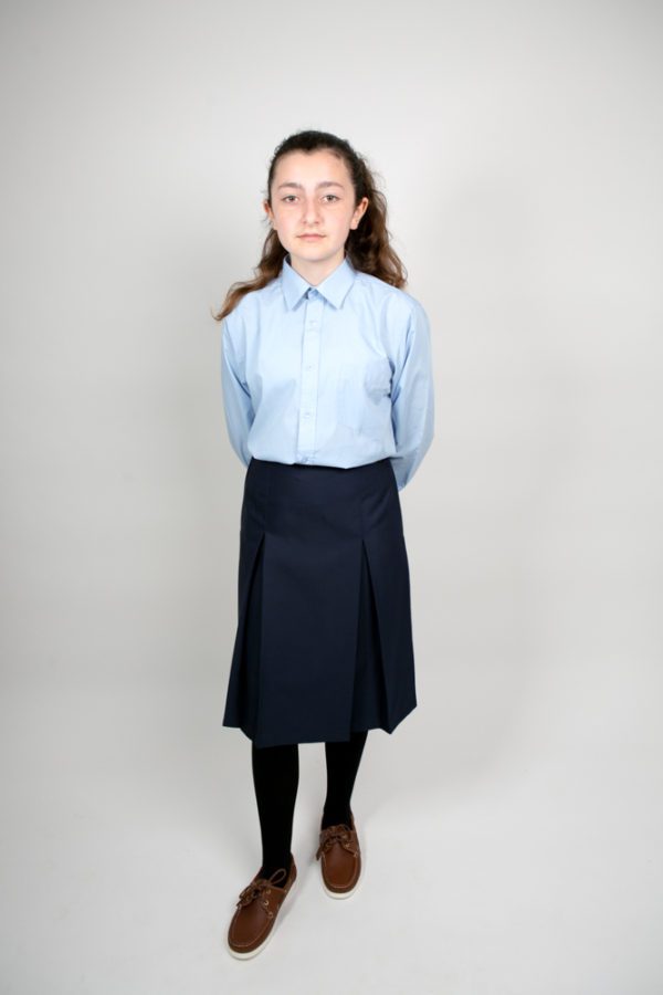 Navy School Knee-Length Skirt