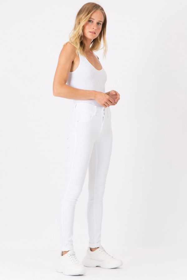 Tiffosi One Size Double Up 67 White Jeans