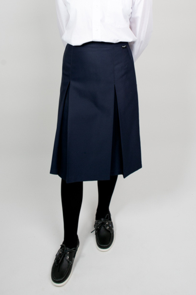 Navy School Knee-Length Skirt - Sixty Three Boutique