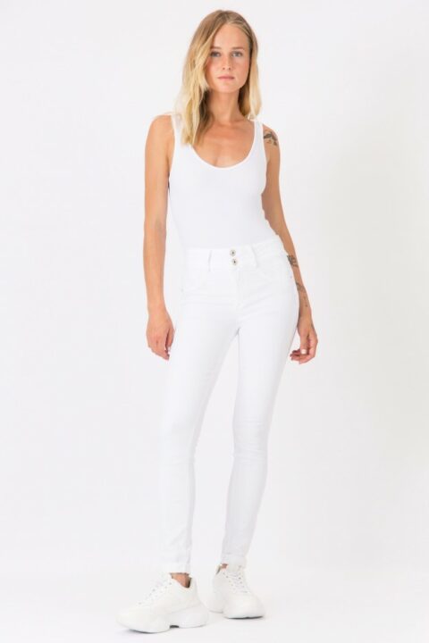 Tiffosi White One Size Double Up Jeans