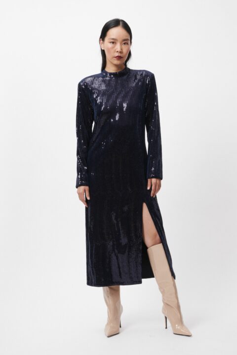 Frnch Mady Navy Midi Dress