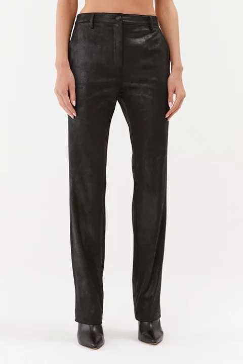 Guess Zoe Black Vintage Straight Leg Trousers