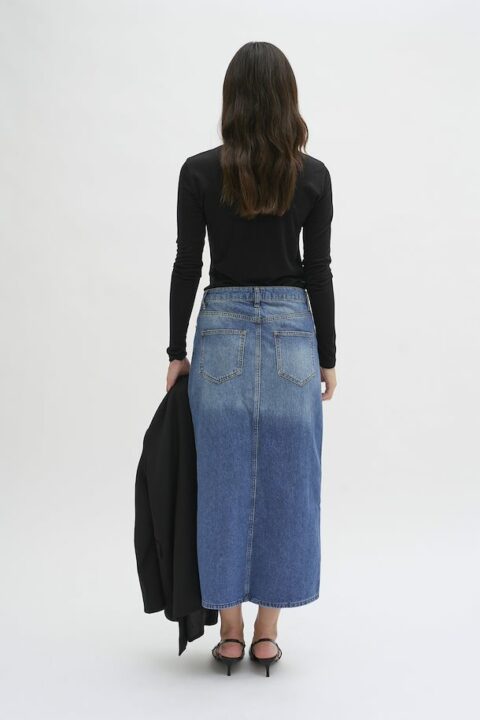 Louis Denim Midi Skirt
