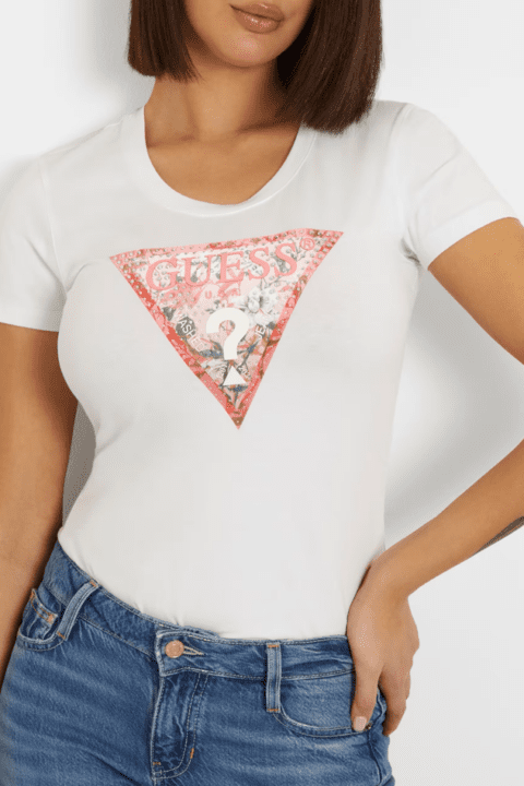 Guess Triangle Print T-Shirt