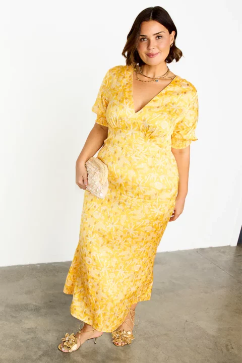 Never Fully Dressed Yellow Mosaic May Dress
