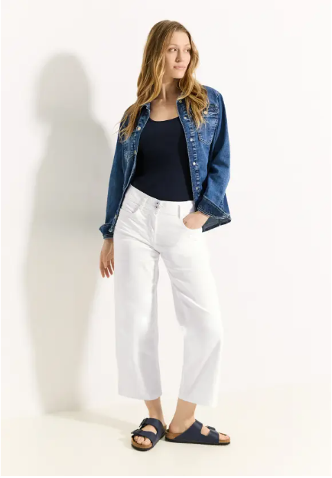 Cecil Neele White Culotte Trousers