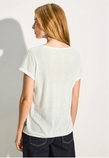 Cecil White Rib T-Shirt