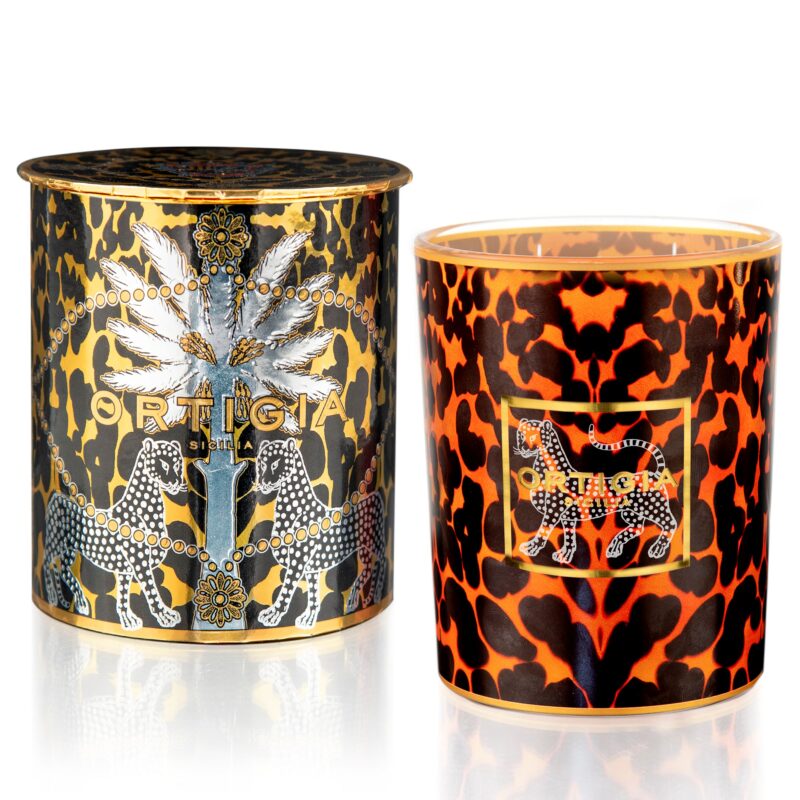 Ortigia Ambra Nera Candle Decorated SM