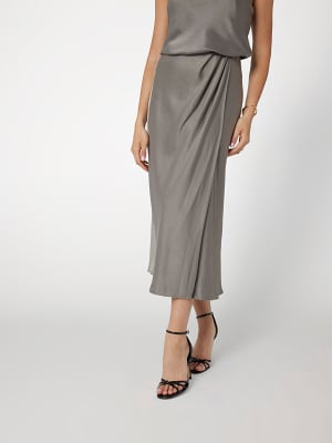 Satin Long Skirt
