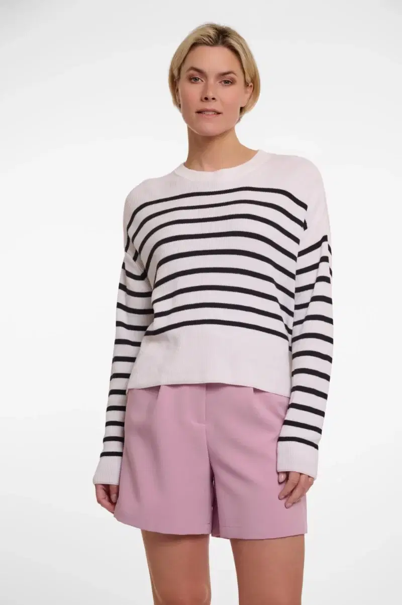 Ivonne Short Striped Pullover