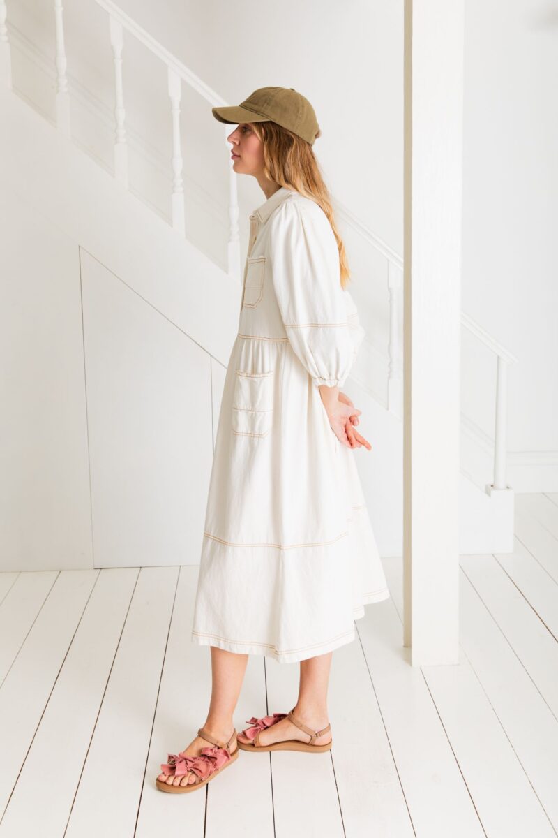 Adriane Ecru Dress - Image 4