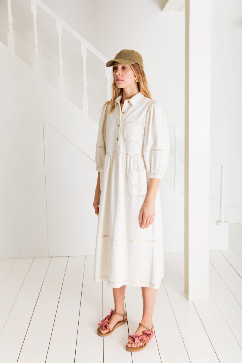 Adriane Ecru Dress - Image 2