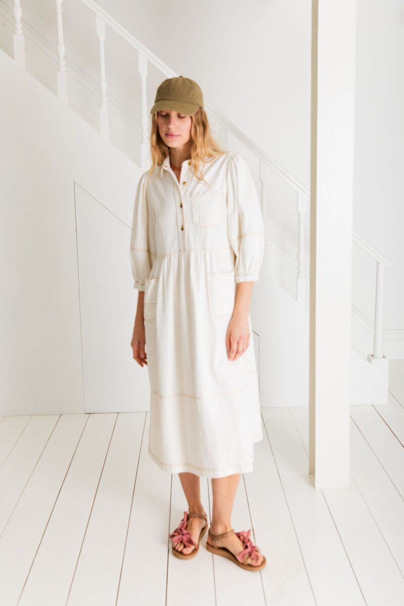 Adriane Ecru Dress - Image 3