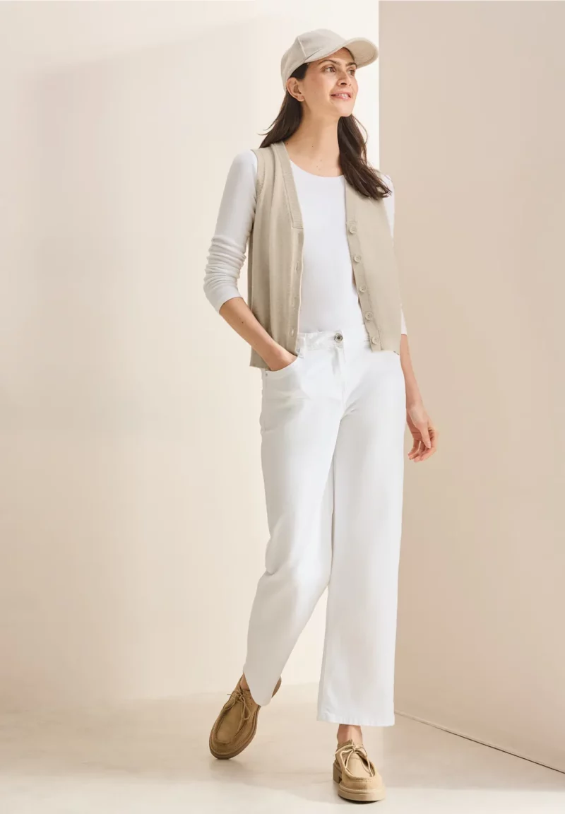 Cecil Beige Knit Vest - Image 3