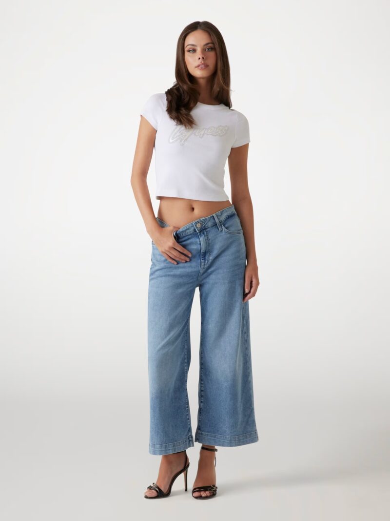 Bellflower Crop Wide Leg Jeans