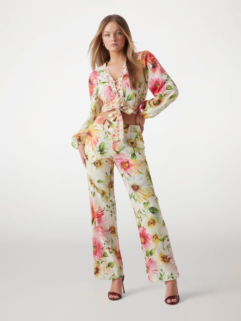 Colette Floral Cropped Blouse - Image 2