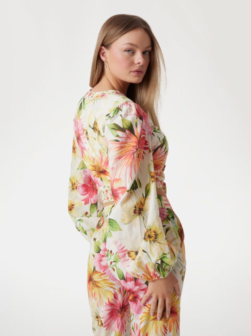 Colette Floral Cropped Blouse - Image 3