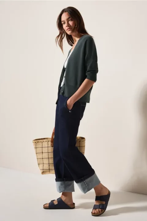 Cecil Slate Khaki Cardigan