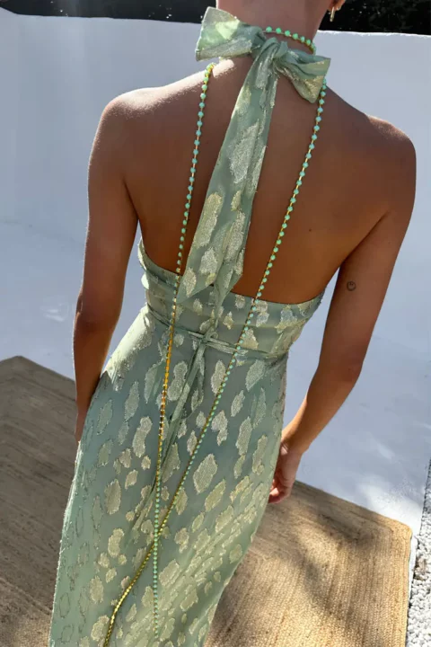 Sage Freya Jacquard Maxi Dress