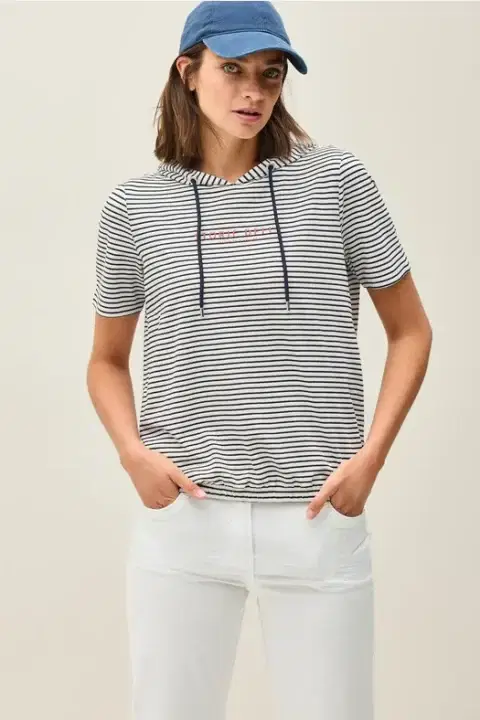 Cecil Lurex Stripe Hoodie
