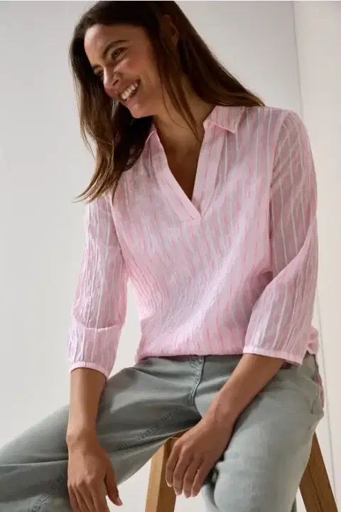 Cecil Pink Stripe Blouse