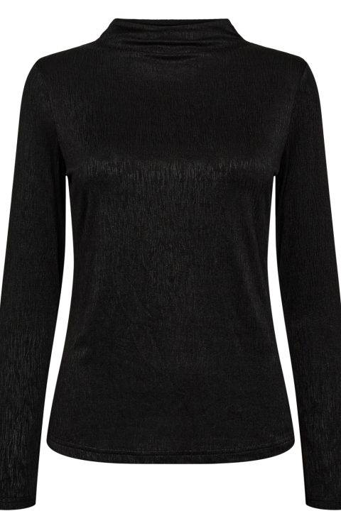Nuconny Black Poloneck Top