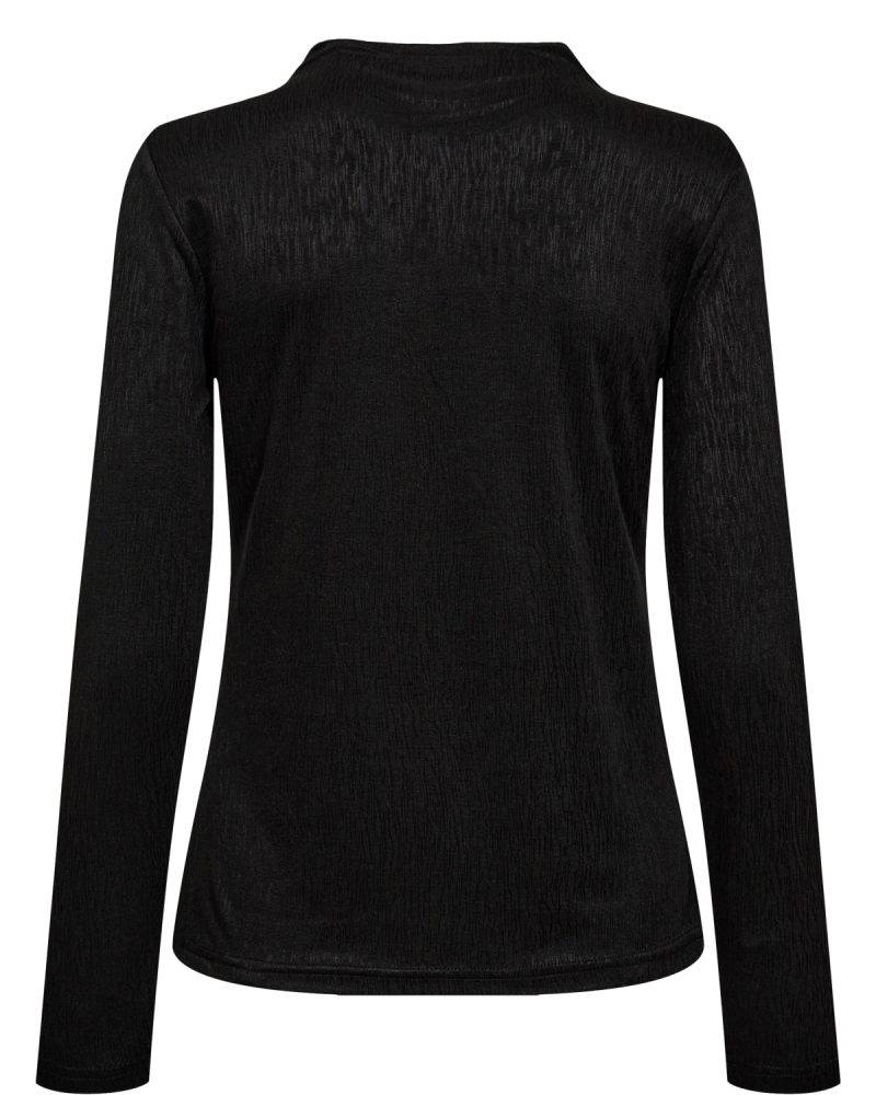 Nuconny Black Poloneck Top - Image 2