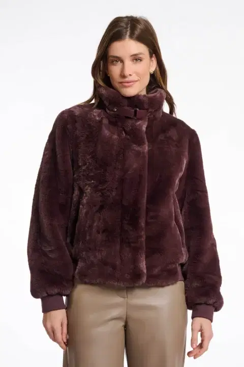Ambra Chocolate Faux Fur Jacket