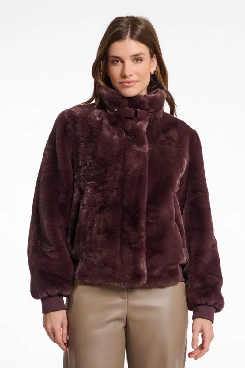 Ambra Chocolate Faux Fur Jacket