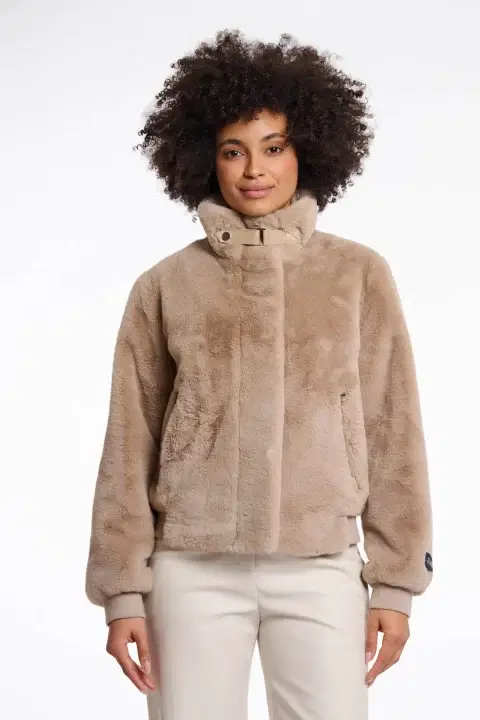 Ambra Oat Faux Fur Jacket