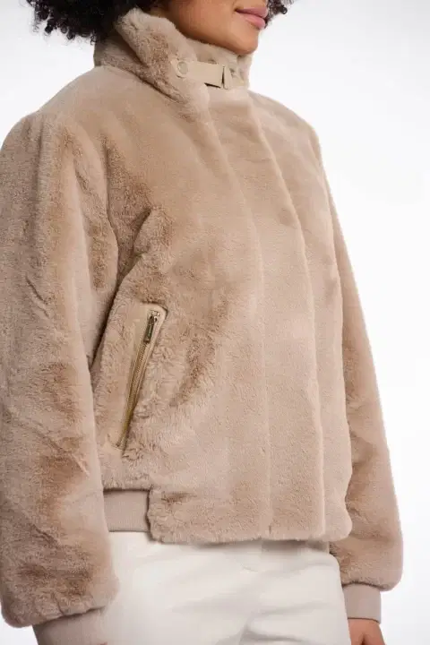 Ambra Oat Faux Fur Jacket