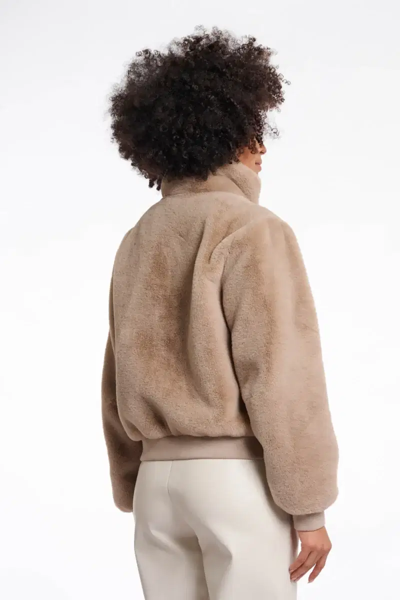 Ambra Oat Faux Fur Jacket - Image 3
