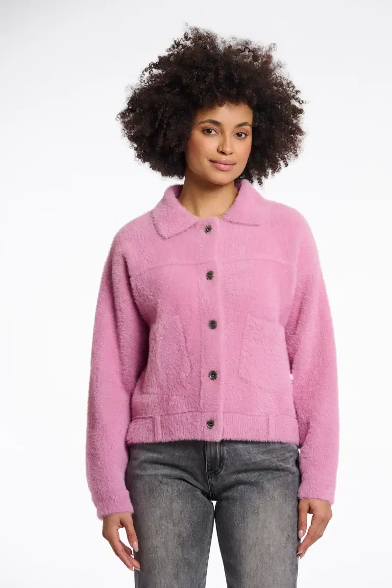 Bubbly Mauve Pink Cardigan