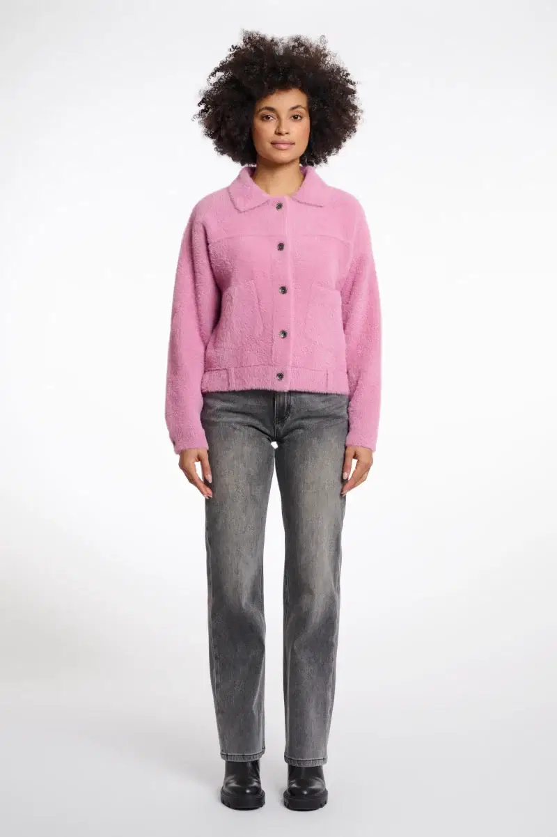 Bubbly Mauve Pink Cardigan - Image 3