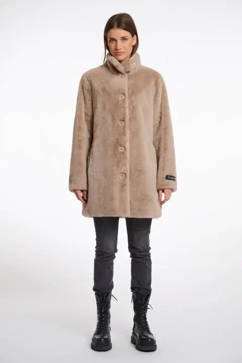 Nonna Oat Faux Fur Coat