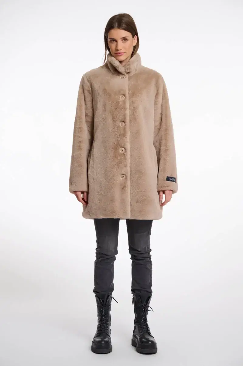 Nonna Oat Faux Fur Coat