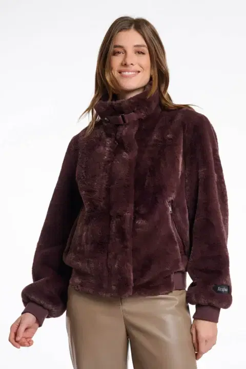 Ambra Chocolate Faux Fur Jacket