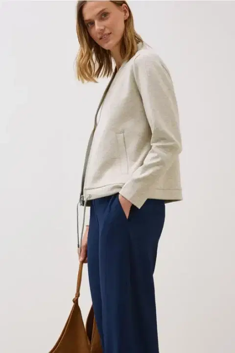 Cecil Beige Zip Sweatshirt