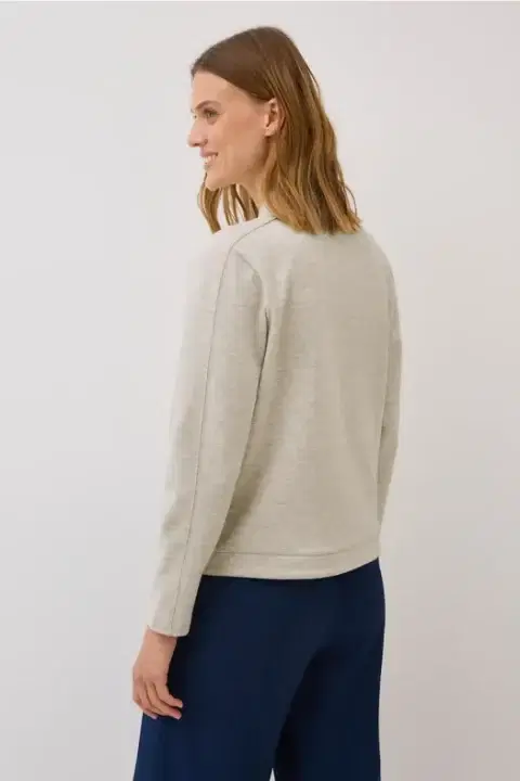 Cecil Beige Zip Sweatshirt